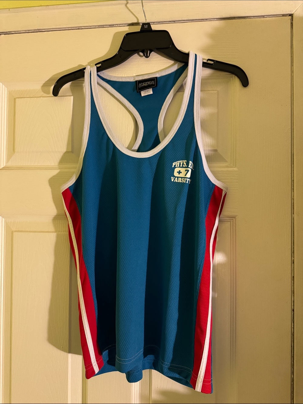 MEN’s Andrew Christian Blue Tank with White Trim size MEDIUM (38-40)